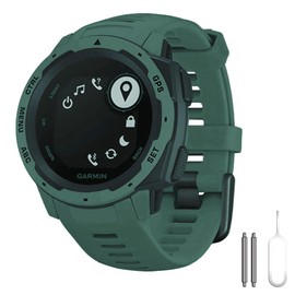 Threeeggs Compatible with Garmin Instinct 2 Replacement Band, Silicone Soft Watch Strap for Instinct/Instinct 2 / Solar/Tactical Smartwatch (Army Green)