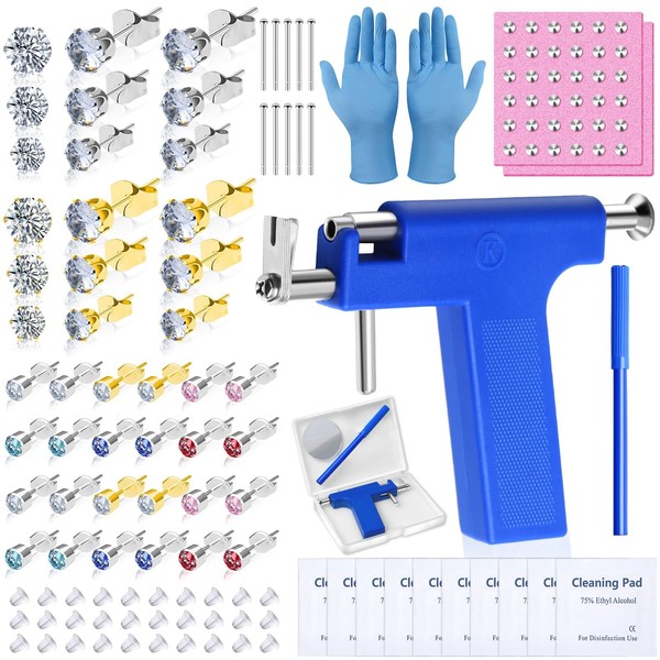 Ear Piercing Gun Kit, Reusable Ear Nose Piercing Gun Machine