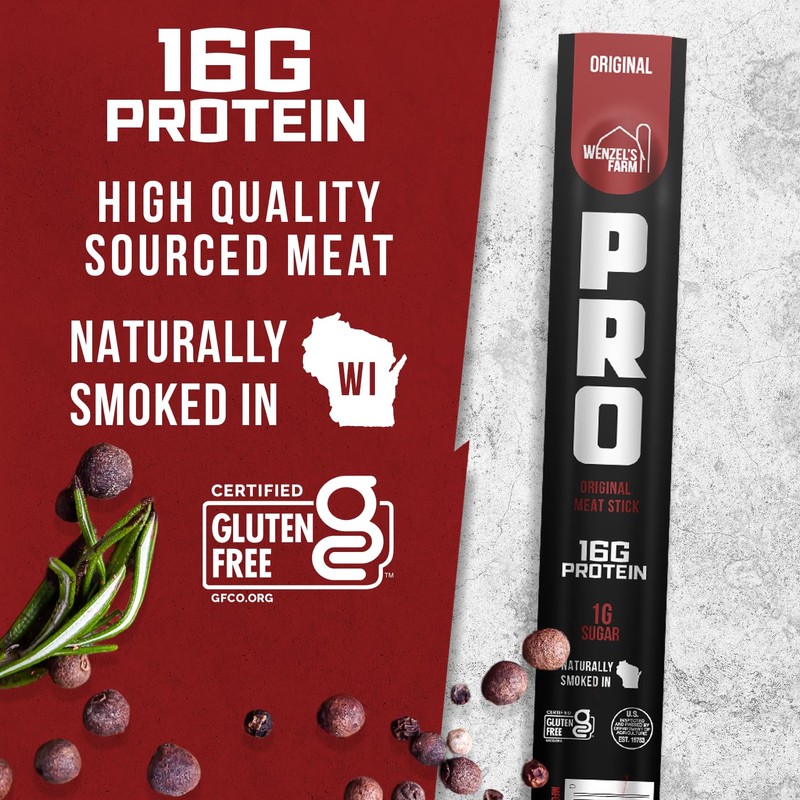 Wenzel's Farm PRO Snack Sticks - Naturally Smoked, Handcrafted with