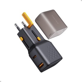 VOLTME 35W Universal Travel Charger, Travel Charger with USB A and USB C Charger Block, International Travel Charger for UK European EU US AUS Ireland(Type C, G, A, I)
