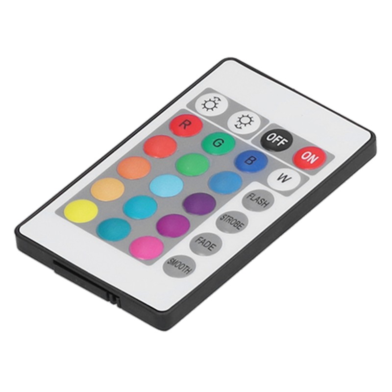 LED Round Lamp RGBW 24Key Remote Control 16Color Dimmable 4Mode