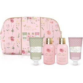 Baylis & Harding Royale Garden Luxury Wash Bag Gift Set – Limited Edition Hand & Body Lotion 100 ml, Shower Creme 100 ml, Shampoo 50 ml & Conditioner 50 ml in Stylish Travel Bag