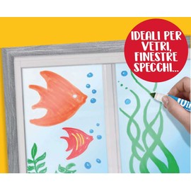 クレヨラ 窓に描けるマーカーペン 8色 水で落とせる窓用ペン window markers 588165 正規品