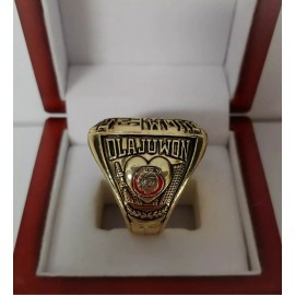 Hakeem Olajuwon - 1995 Houston Rockets Championship Ring With Wooden Display Box