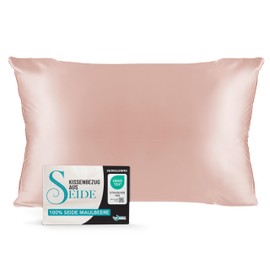 Kissenbezüge Seide - 50x70 cm - Gewicht 19 Momme 100% Reine Maulbeerseide Doppelseitig - Seidenkissenbezug für Haar und Haut, Anti-Aging, Anti-Bettwanzen - Weiches Rosa