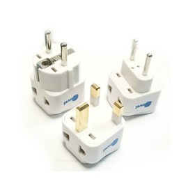 Euro Travel Plug Adapter Set - European, Finland, UK, Turkey, Spain, Saudi Arabia, Russia, Hong Kong, Italy and More