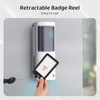 ID Card Holder with Reel and Adjustable Lanyards,Retractable Vertical Badge