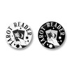 44mm Tarot Reader Button Badge Pin, Black or White (Black)