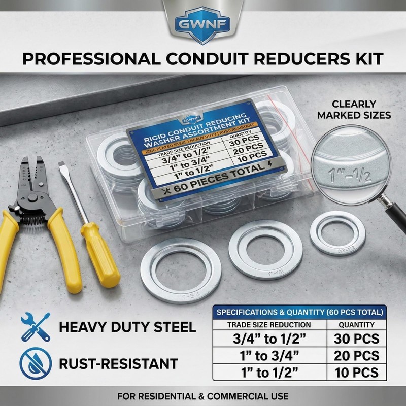 GWNF 60 Pcs Rigid Conduit Reducing Washer Assortment Kit, 3/4"