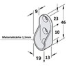 MS Beschläge Wall Bracket 1 Pair Clothes Rail Holder Coat