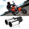 Car modified double exhaust rear pipe, stainless steel universal silencer,