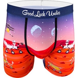 Good Luck Undies Men's Mars Rovers Boxer Brief Underwear, Medium