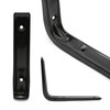 DOJA Barcelona Shelf Bracket Black 250 x 200 mm Pack