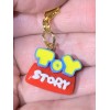 Toy Story Logo Word Charm Gold Zipper Pull & Keychain