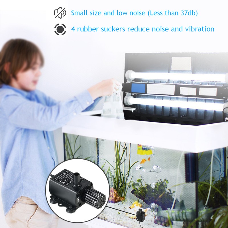 Decdeal Ultra-quiet Mini DC12V 10W 400L/H Lift 400cm Brushless Water