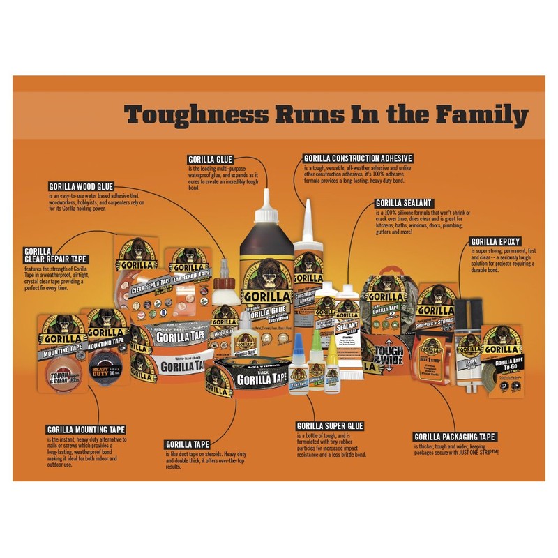 Gorilla 2 Part Epoxy, 5 Minute Set, .85 ounce Syringe,