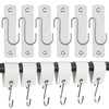 GGXZHT S Hooks with Leather Loop, Pack of 6, Clothes