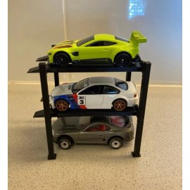 Handmade Double Car Lift 1:24 Scale Diecast Model Display Stand - Choose Your Color! - Gray