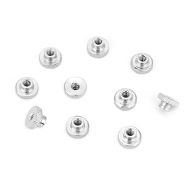 Agatige Knurled Nut M3, 10 Pieces, Star Handle, Nickel-Plated Carbon Steel, Round Handle Knobs