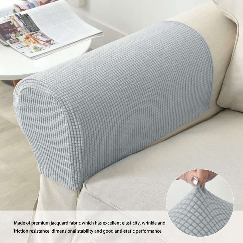 GEOCANG Armchair cover, Set of 2 non-slip armchair, sofa armrest