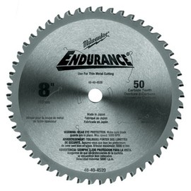 Milwaukee 48-40-4520 8-Inch 50 Tooth Ferrous and Non-Ferrous Metal Cutting Saw Blade with 5/8-Inch Arbor