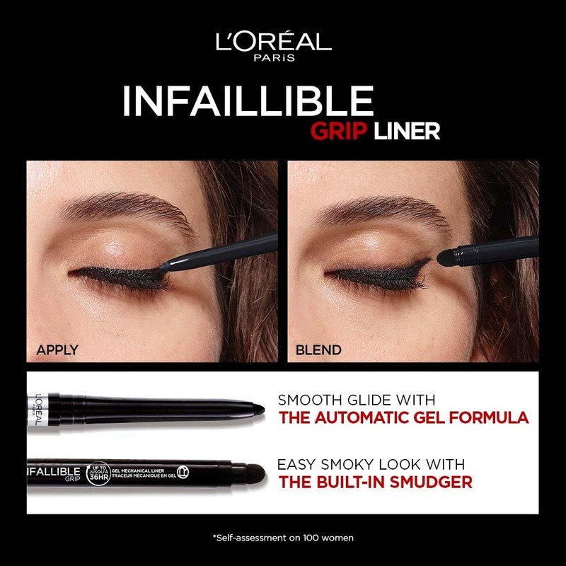 L'Oréal Paris Gel Eyeliner, Intense Long-lasting Colour, Semi Permanent, Infallible