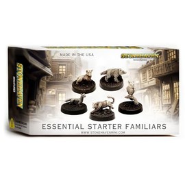 Stonehaven Miniatures Essential Starter Familiars - 30mm Scale Set of 5 Everyday Pets for Tabletop RPGs & Wargames: for DND and Pathfinder, Basic Celestial Critters, Starter Squads