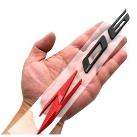 1Pc Z06 Emblems 3D Badge Nameplate Letter Compatible with 2023-2024 C8 85623536 OEM Size (Black Red)