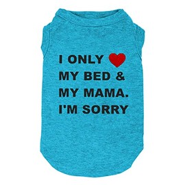 Dog Shirts Letter Printed Vest for Small Large Dogs Slogan Costume Dog Pajamas Puppy Gift Pet Clothes Mama's Boy (Large, O-Blue01)