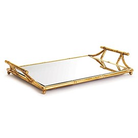 Napa Home & Garden Napa Home Accents Collection-Daphne Mirrored Decorative Tray Gold 20inchx3inch