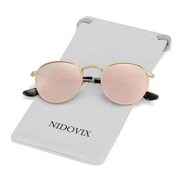 NIDOVIX Kids Polarized Sunglasses Classic Metal Frame for Baby Boys