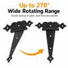 8 Inch Tee Hinges Heavy Duty, 2 Pack Black T-Strap