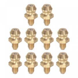 uxcell Grease Fittings, Hydraulic Grease Fitting Accessories, Brass, Straight, Thread M4 x 0.7mm, Pack of 10