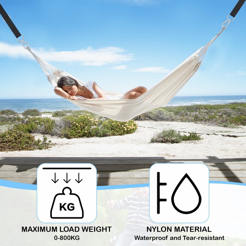 JIZZU 2Pcs 1.5m Hanging Kit Straps, Hammock Strap Tree Swing