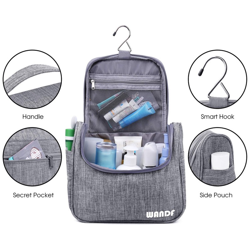 Hanging Toiletry Bag Travel Cosmetic Organizer Shower Bathroom Bag for