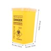 TOVINANNA 0.26 Gallon Yellow Sharps Disposal Container - Rectangular, PP