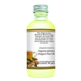 Creation Pharm Argan Oil 2 oz - Pure Morroccan Argan Oil from