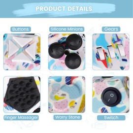 Fidget Cube With 12 Sides - Original Figet Cube Adult Infinity Fidget Cube Toy Anti Stress Cube Toy For all Ages with ADHD, ADD, ASD, ADHD by VCOSTORE