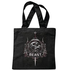 Reifen-Markt Beast Skull Biker Shirt Gothic Bike Club MC Motorcycle Chopper Custom Motorcycle Meeting Club Shopping Bag School Bag Gym Bag in Black, black