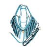 fringe paracord horse tack set neon turquoise and black