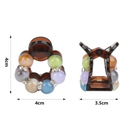 MOTIBACK 6 Pack Small Hair Claw Clips for Women, Acrylic Mini Hair Clips, Hair Accessories for Thin Thick Curly Hair