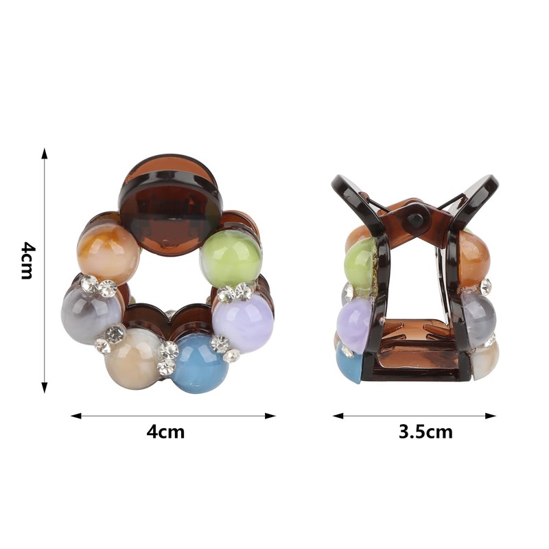 MOTIBACK 6 Pack Small Hair Claw Clips for Women, Acrylic