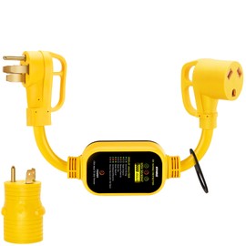 Kohree 50 Amp to 30 Amp RV Adapter with Surge Protection, 8000 Joules with 30 Amp to 50 Amp Adapter Plug, Circuit Analyzer Surge Protector for Camper Travel Trailer