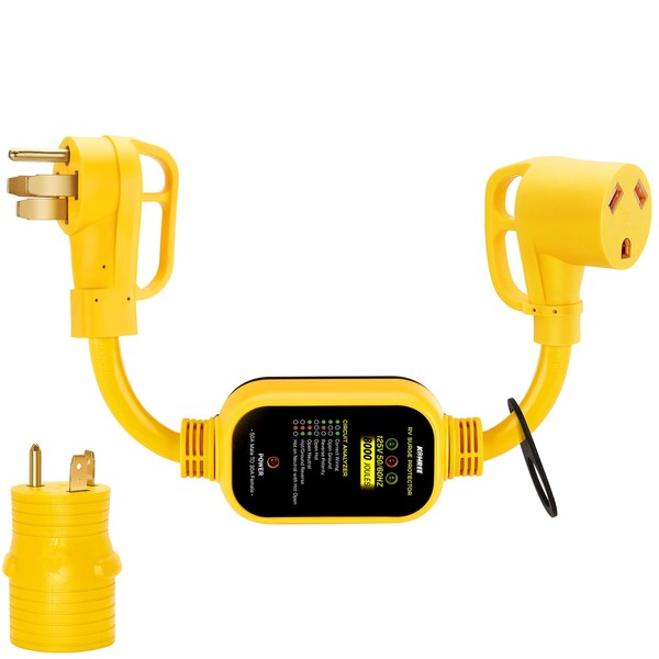 Kohree 50 Amp to 30 Amp RV Adapter with Surge