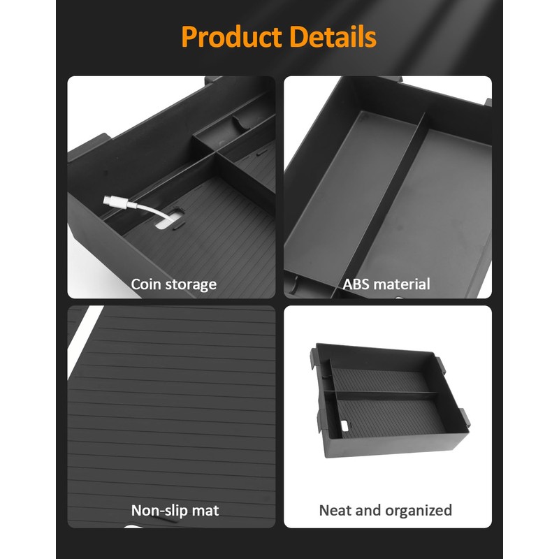 CDEFG for Nissan Titan 2020-2025 Accessories Center Console Organizer Tray