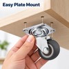 Swivel Furniture Casters with Soft TPR Rubber Wheels – 4-Piece