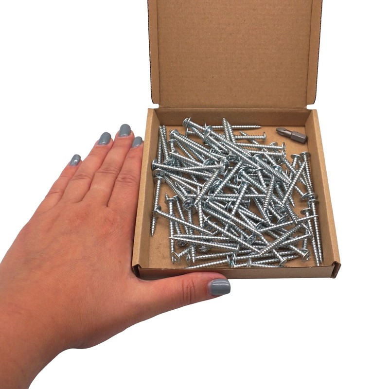 SKIR'CO (Pack of 100) Galvanised Steel 4.0 x 45mm Silver