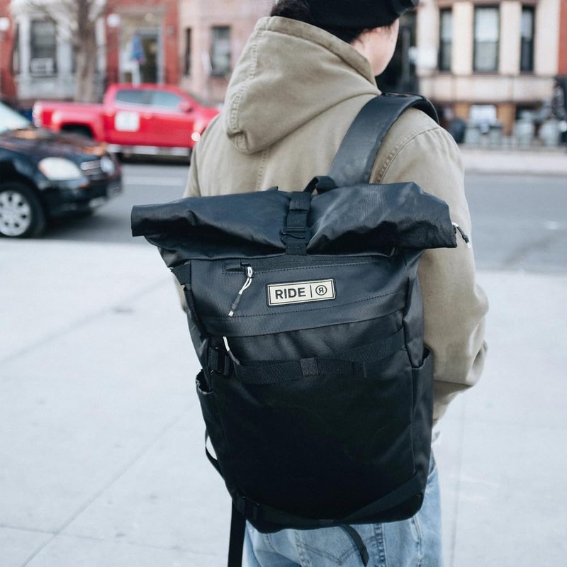 Ride Roll Top Daypack, Black, One Size