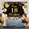18th Birthday Banner Decoration 18th Birthday Boy Black Gold Birthday