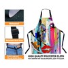Xuwenz Rainbow Face Apron for Women Men, Adjustable Apron Cooking